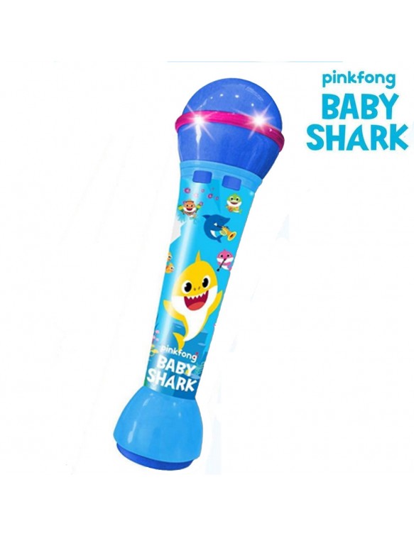 Baby Shark Micrófono De Mano con Amplificador Y Ritmo