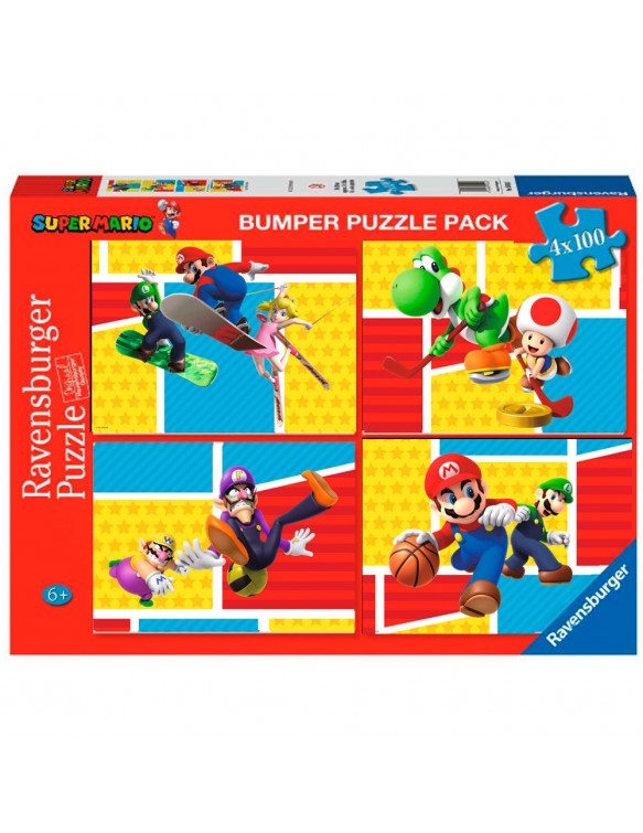Super Mario Puzzle 4x100 piezas