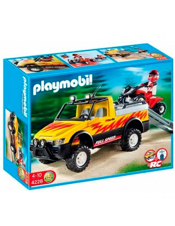 Playmobil 4228 Pick-Up con Quad de Carreras