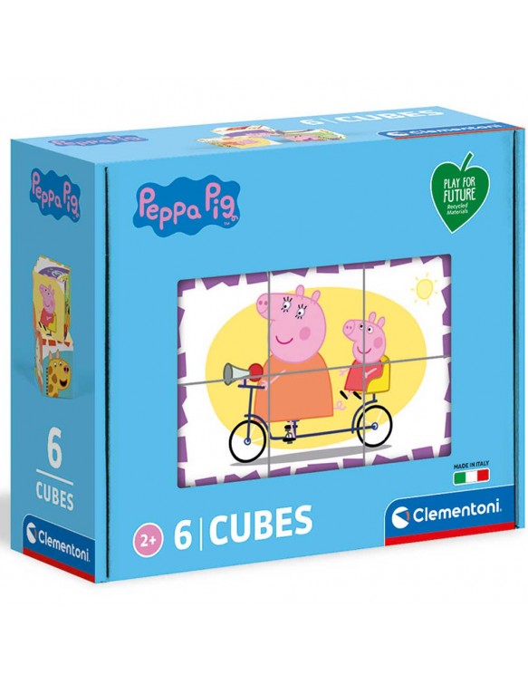 Peppa Pig Roompecabezas 6 Cubos Clementoni