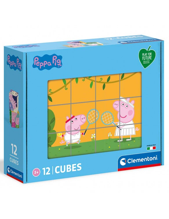 Peppa Pig Roompecabezas 12 Cubos Clementoni